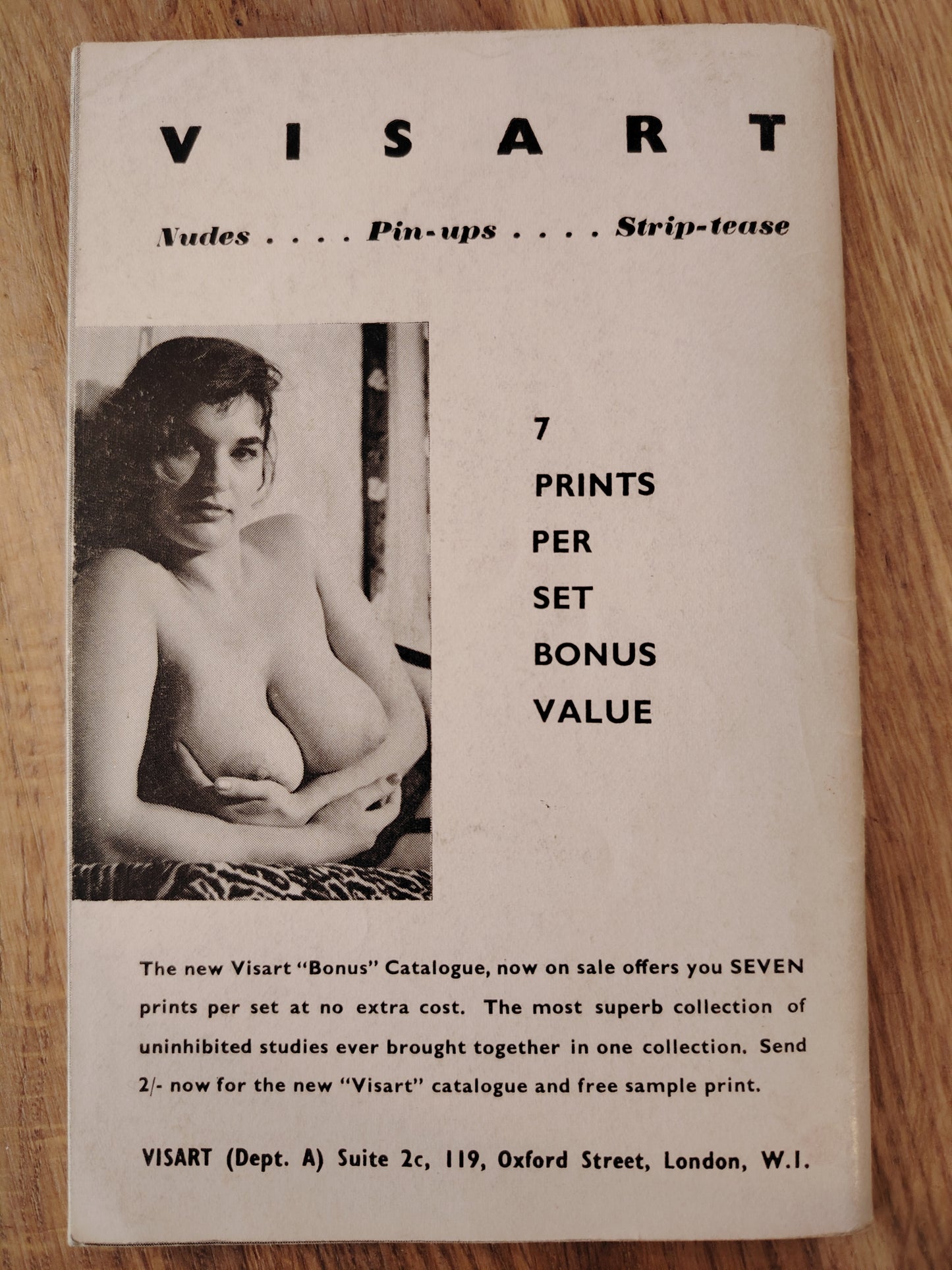 Black & White Pocket Sized 1950s Nude