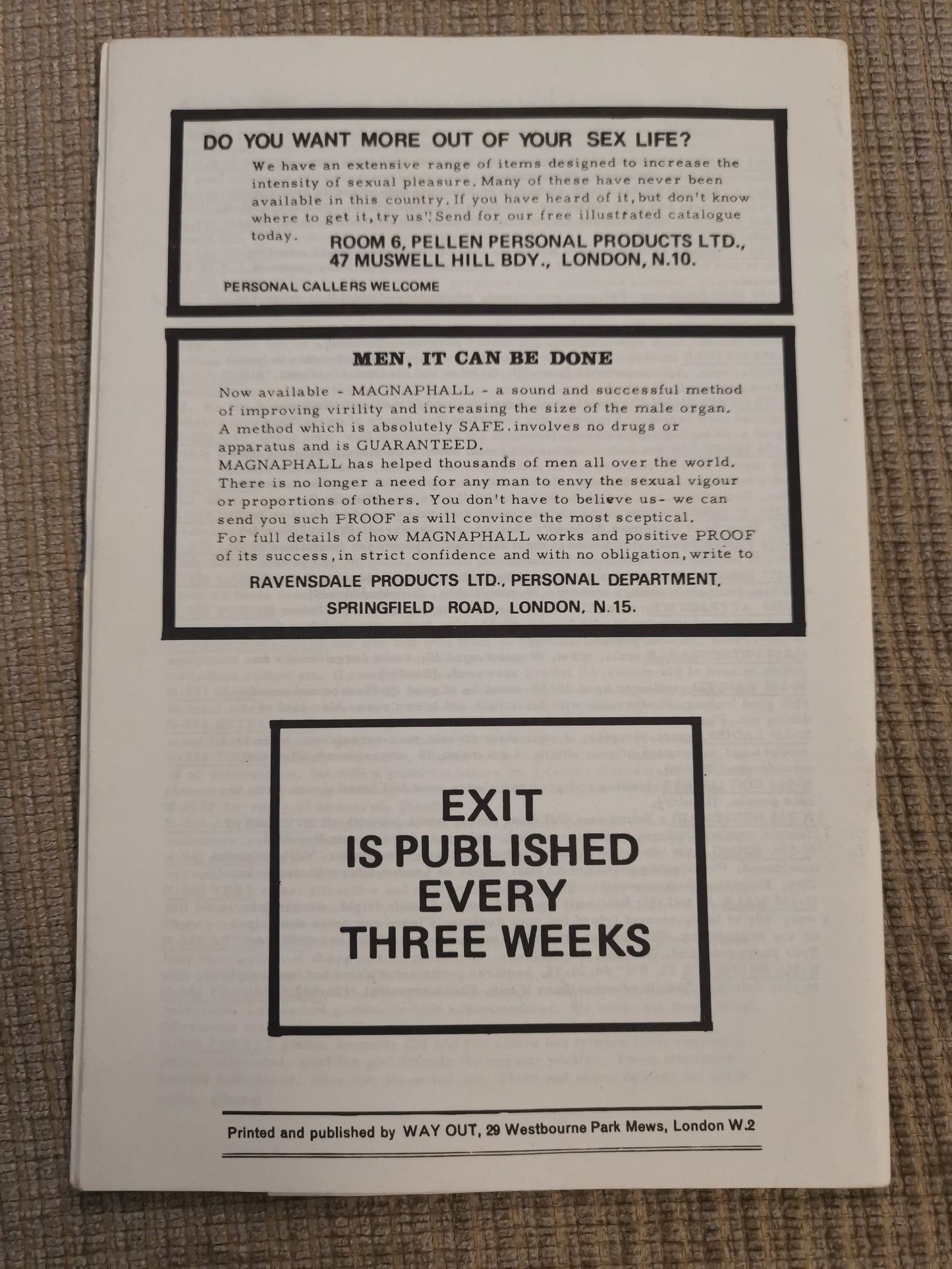 Exit (Incorporating Wayout) No.38 The Advertiser